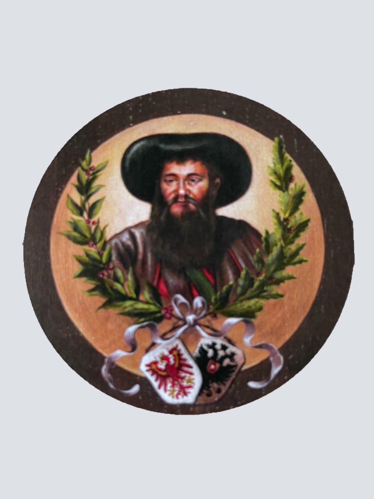 Nostalgie Holzschild Schützenscheibe Andreas Hofer Tirol Freiheitskämpfer Schild