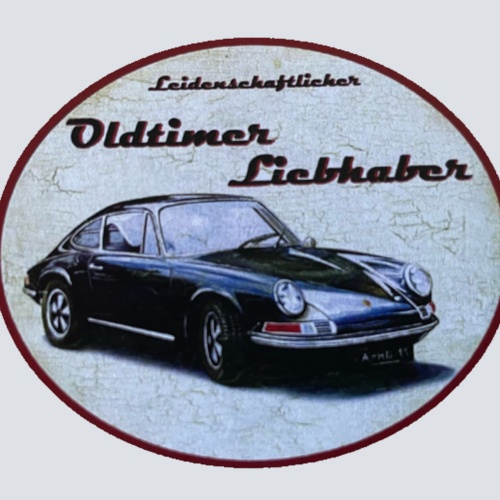 Nostalgie Holzschild Leidenschaftlicher Oldtimer Liebhaber Porsche 911 Schild