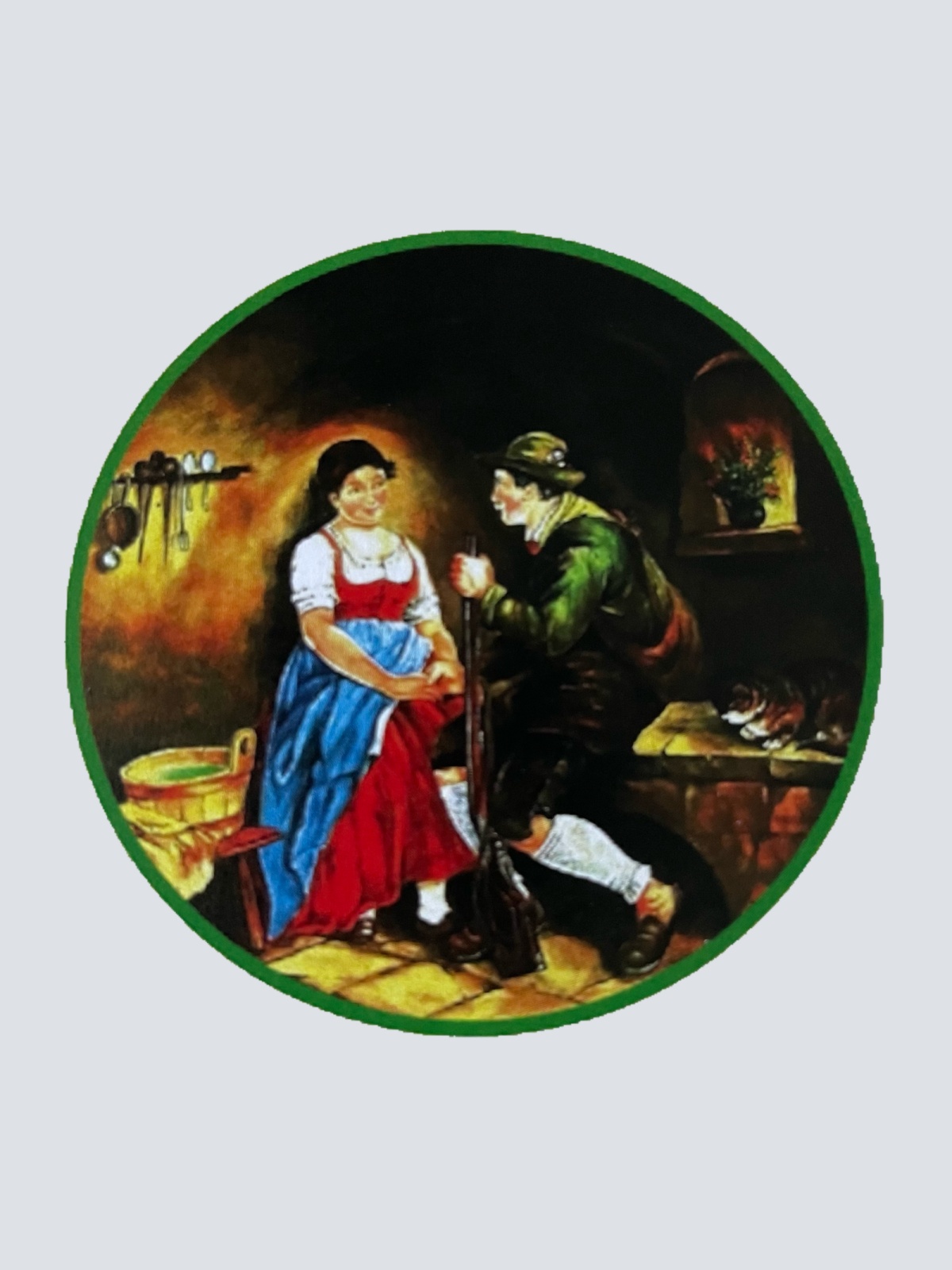 Nostalgie Holzschild Schützenscheibe Schliersee 1887 Bayern Trachten Schild