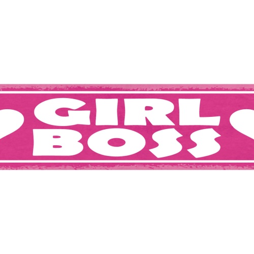 Schild Girl Boss Chefin Mädchen Frau Power Selbstständig 46 x 10 Blech od. Holz