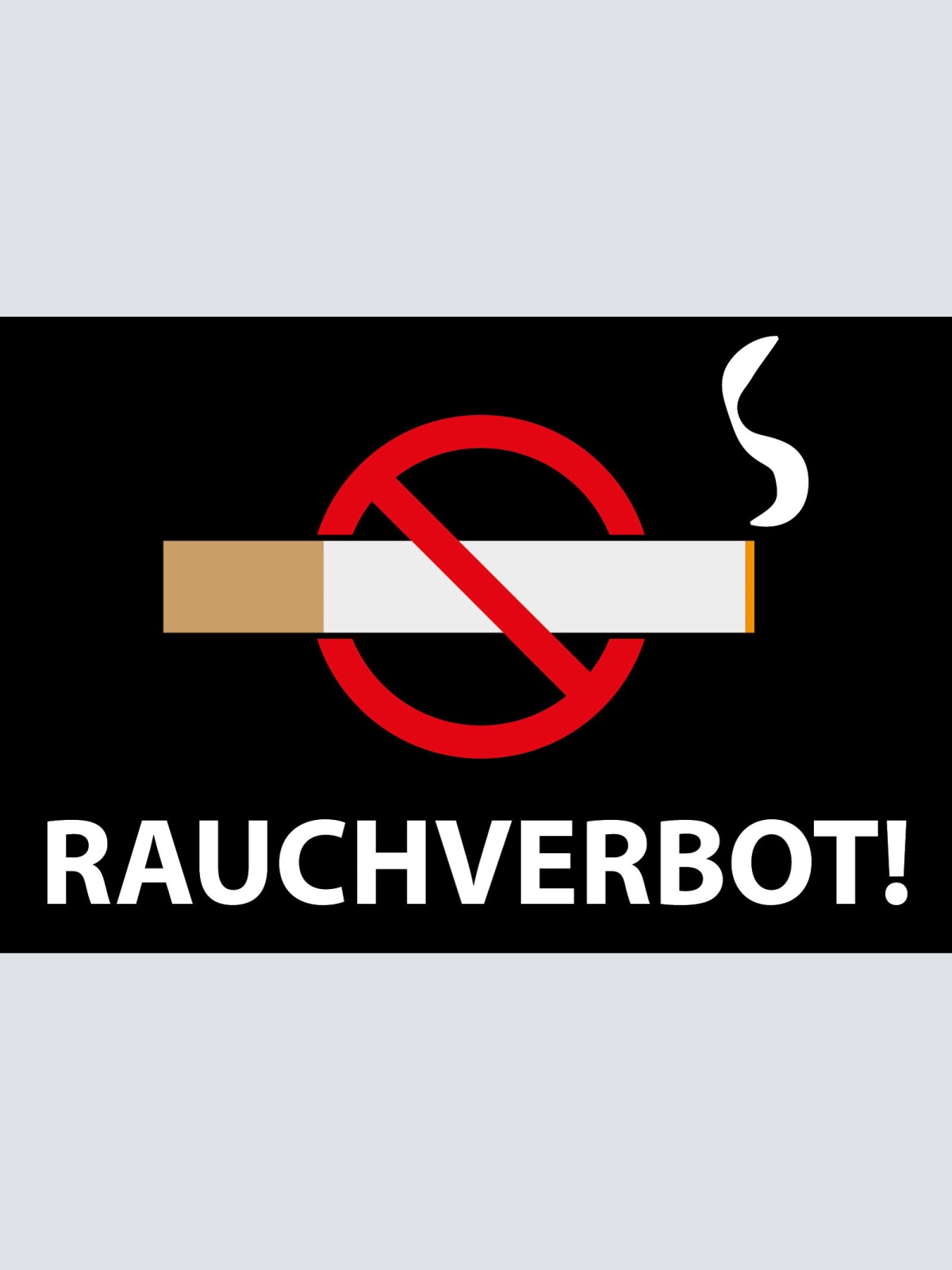 Schild Rauchverbot Zigarette 12x18 / 20x30 / 30x40 Blech od. Holz