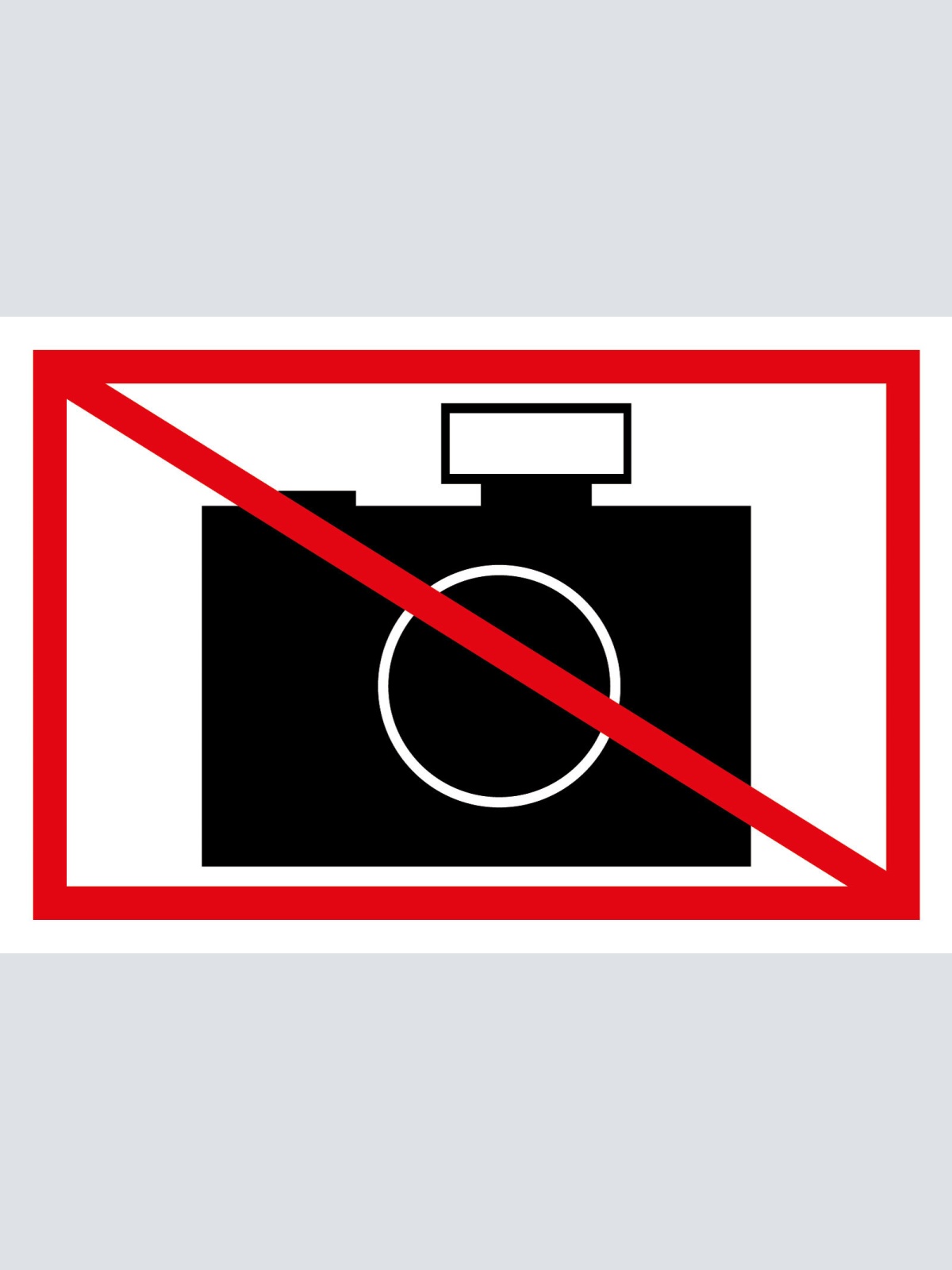 Schild Fotografieren verboten No photos 12x18 / 20x30 / 30x40 Blech od. Holz