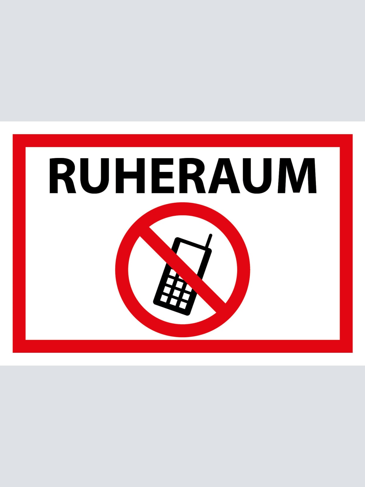 Schild Ruheraum Handy Verbot Ausschalten 12x18 / 20x30 / 30x40 Blech od. Holz