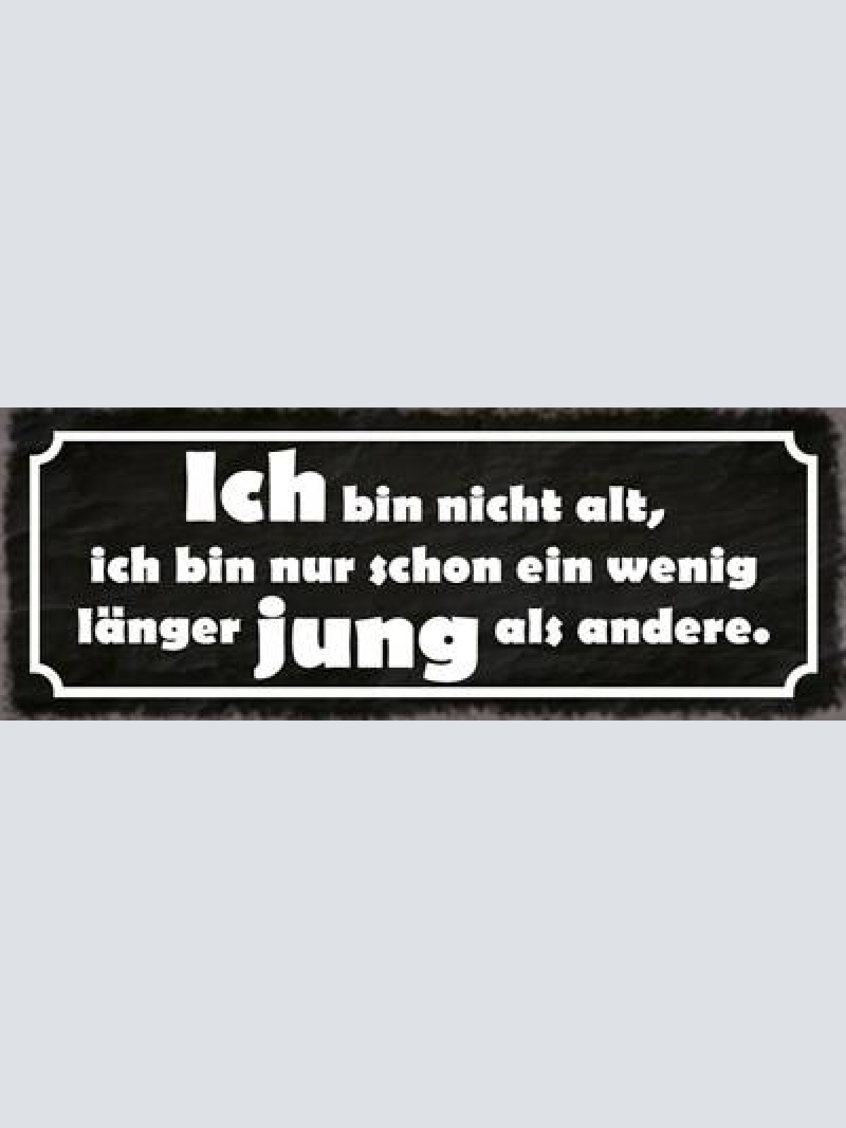 Schild ich bin nicht alt bin nur schon ein wenig länger jung als andere 27x10