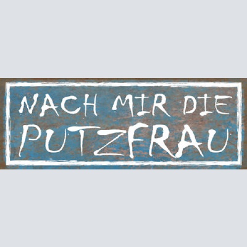 Schild nach mir die putzfrau reinigen putzen chaos unordnung 27x10 blech od.holz