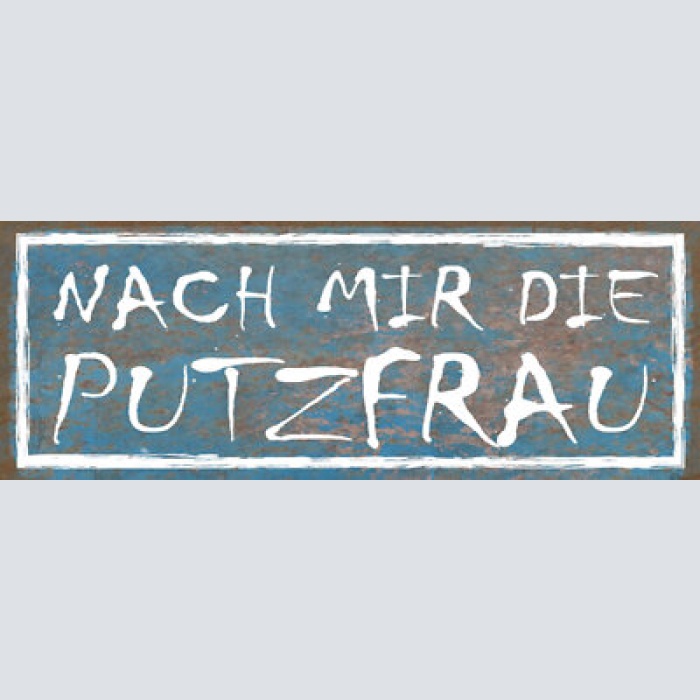 Schild nach mir die putzfrau reinigen putzen chaos unordnung 27x10 blech od.holz