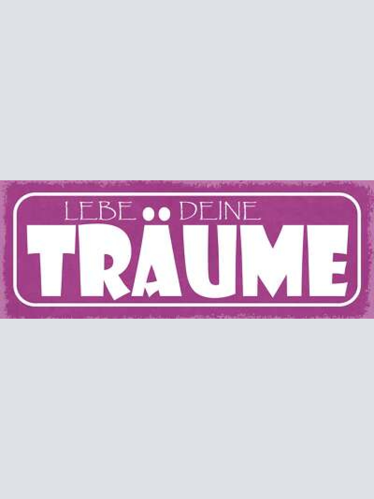 Schild lebe deine träume traum leben ziele wünsche arbeit 27x10 blech od.holz