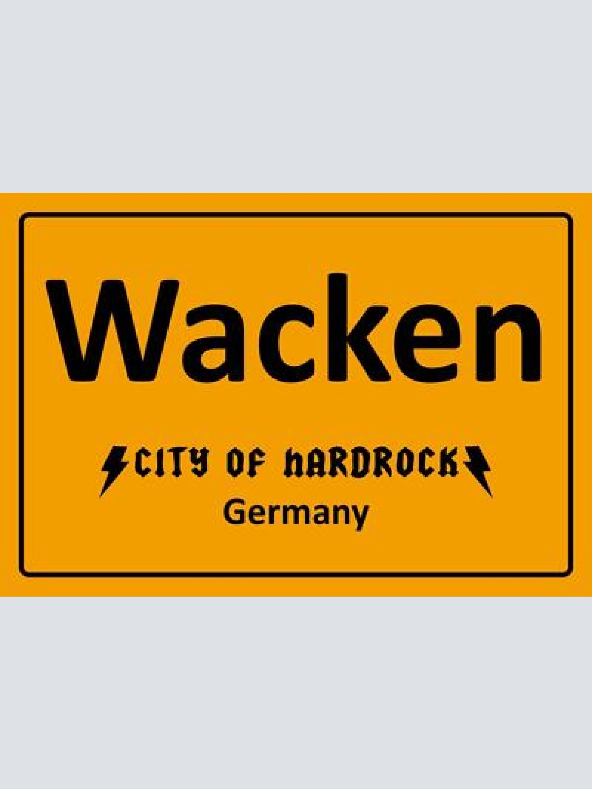 Schild wacken city of hardrock germany 12x18 / 20x30 / 30x40 blech od. holz