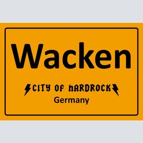 Schild wacken city of hardrock germany 12x18 / 20x30 / 30x40 blech od. holz