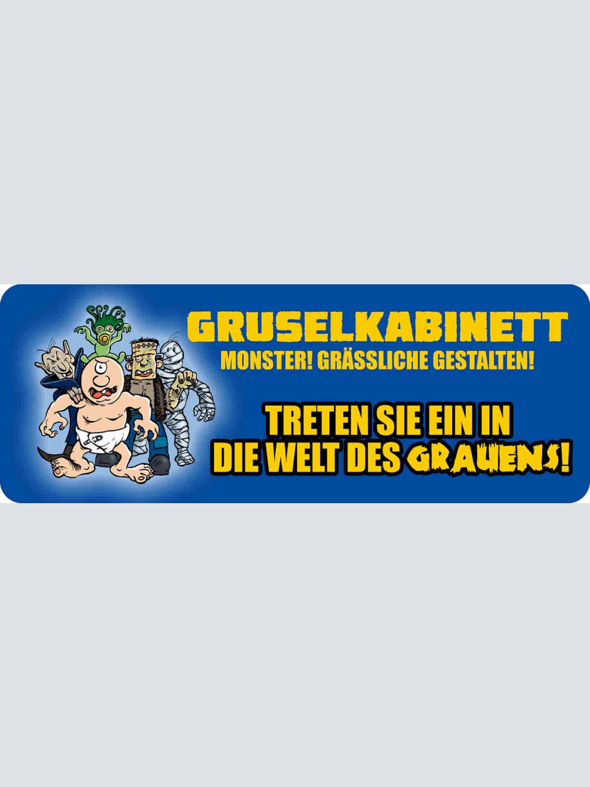 Schild Gruselkabinett Monster Grässliche Gestalten Treten Ein Welt Des Grauens