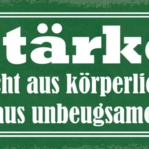 Schild Stärke Wächst Nicht Aus Körperlicher Kraft Sondern Aus Unbeugsamen Willen