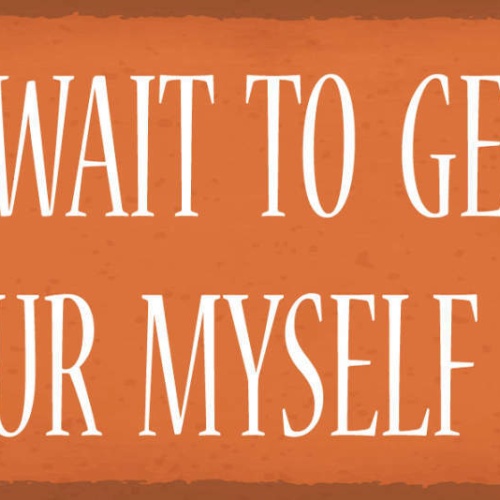 Schild I Can't Wait To Get Home And Pour Myself Dinner 27x10 Blech od.Holz