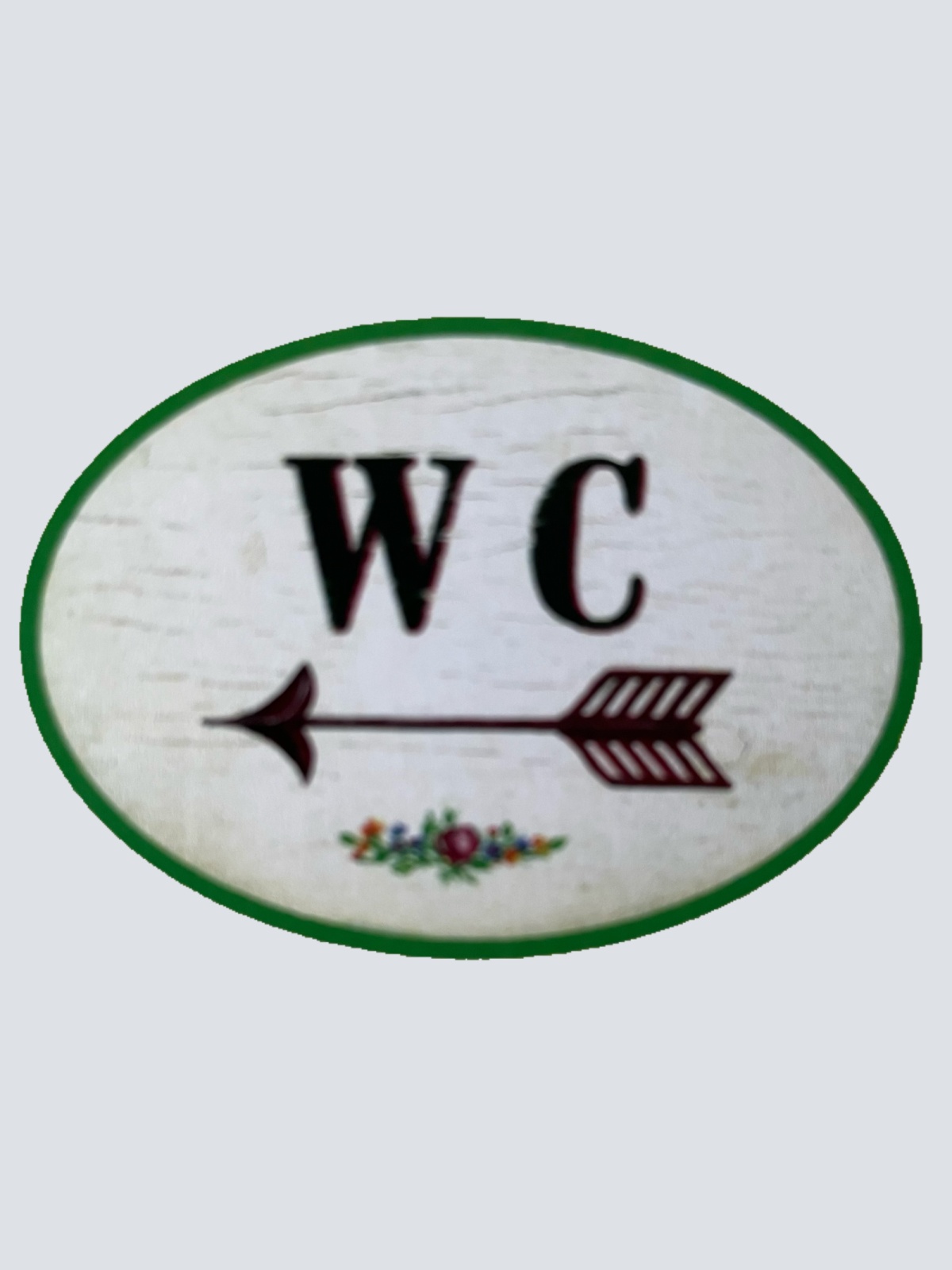 Nostalgie Holzschild WC Links Pfeil Toilette Klo Schild