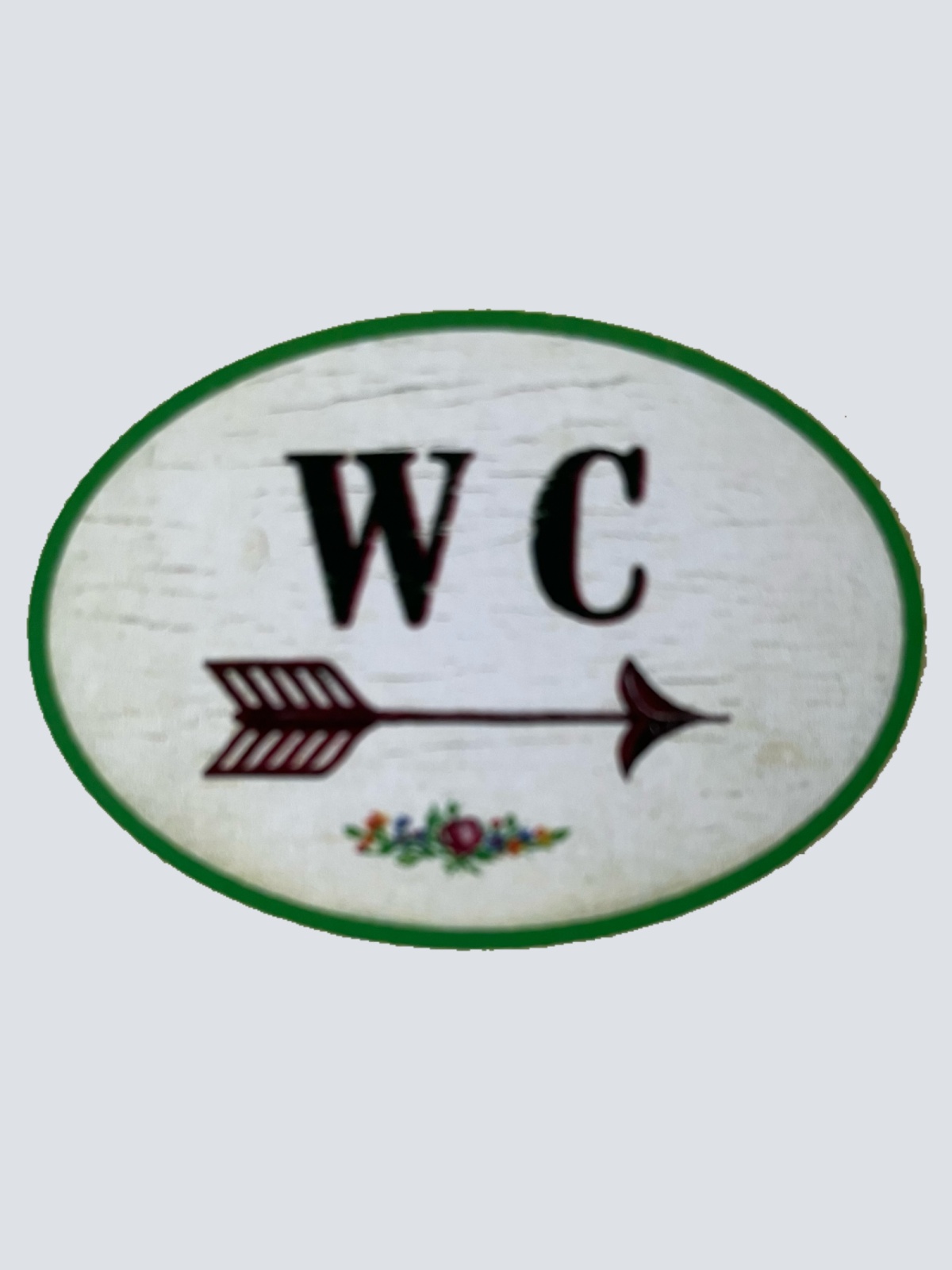 Nostalgie Holzschild WC Rechts Pfeil Toilette Klo Schild