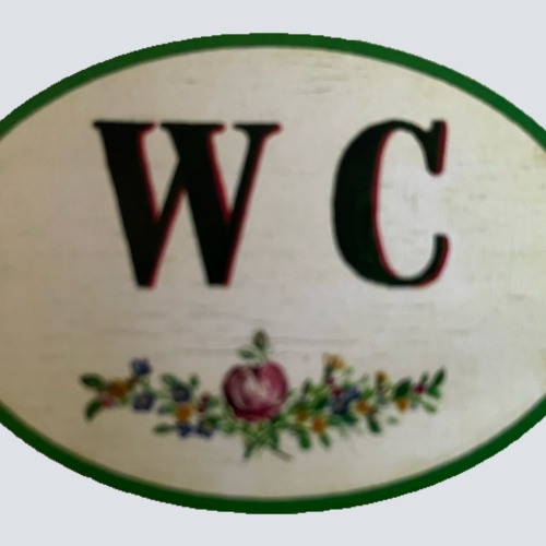 Nostalgie Holzschild WC Toilette Klo Schild
