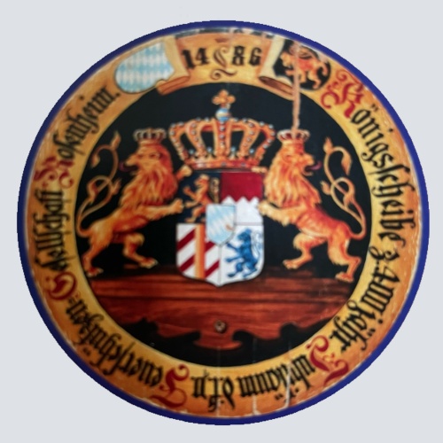 Nostalgie Holzschild Schützenscheibe Bayrische Königsscheibe Bayern Schild