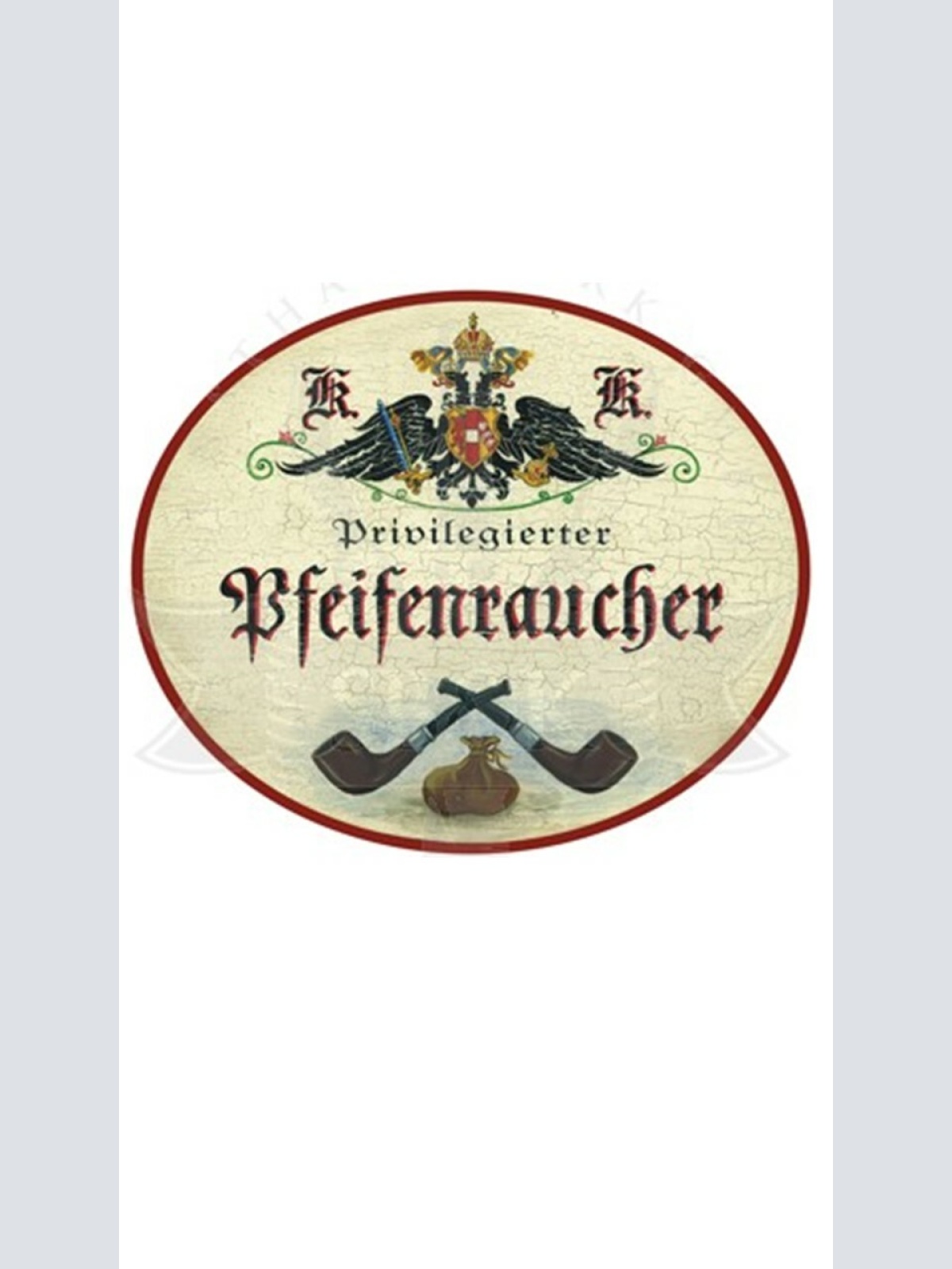 KuK Nostalgie Holzschild "Pfeifenraucher"
