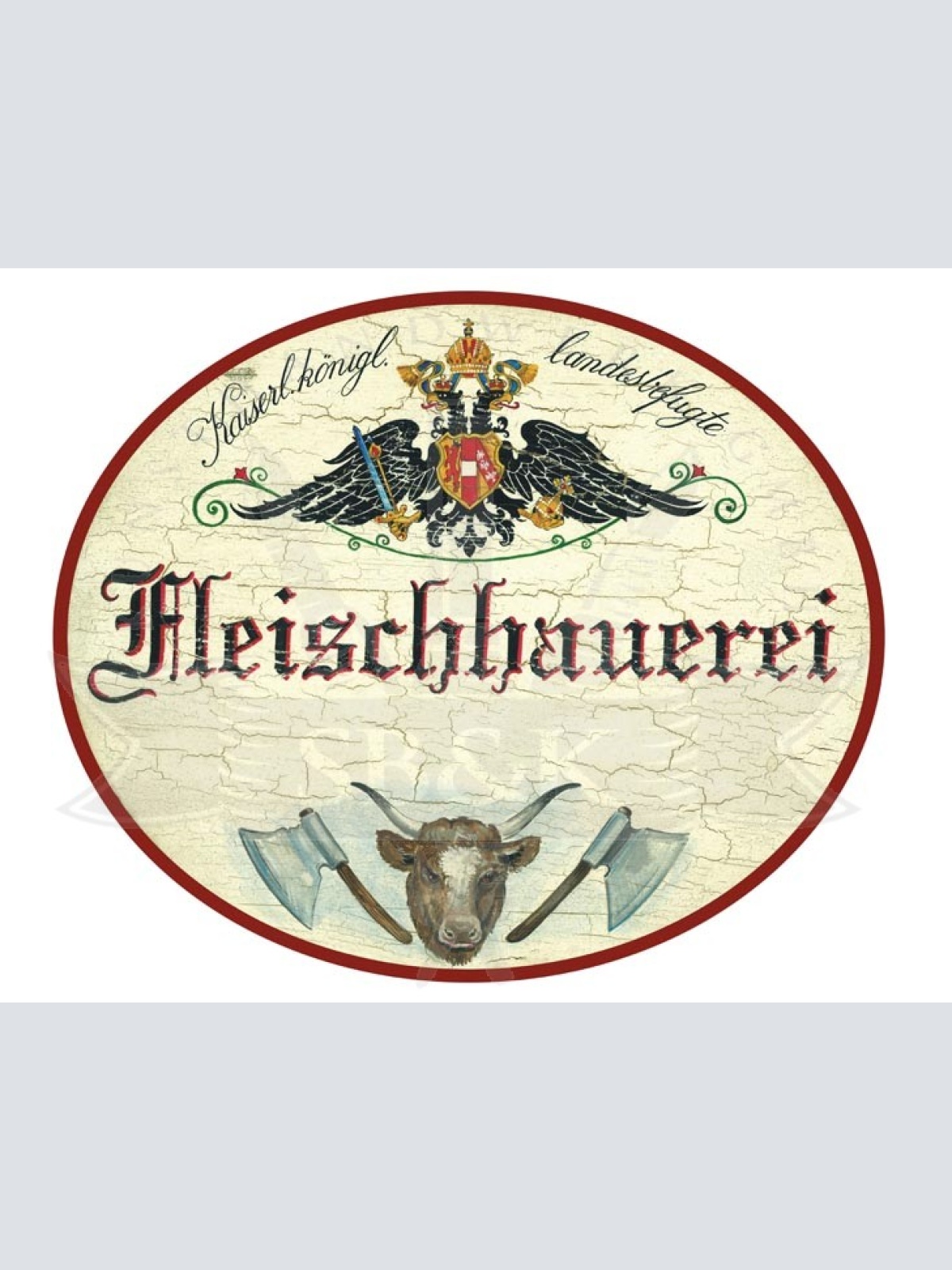 KuK Nostalgie Holzschild Fleischhauerei