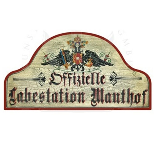 KuK Nostalgie Holzschild "Labestation"