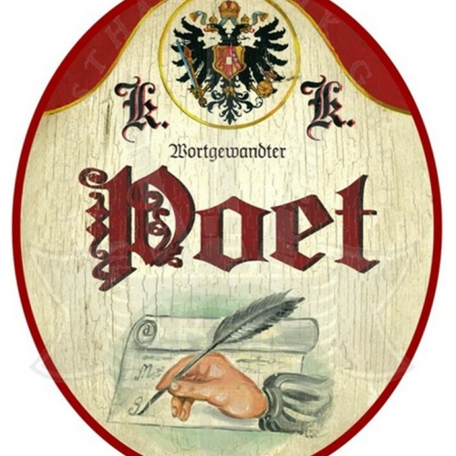 KuK Nostalgie Holzschild "Poet"