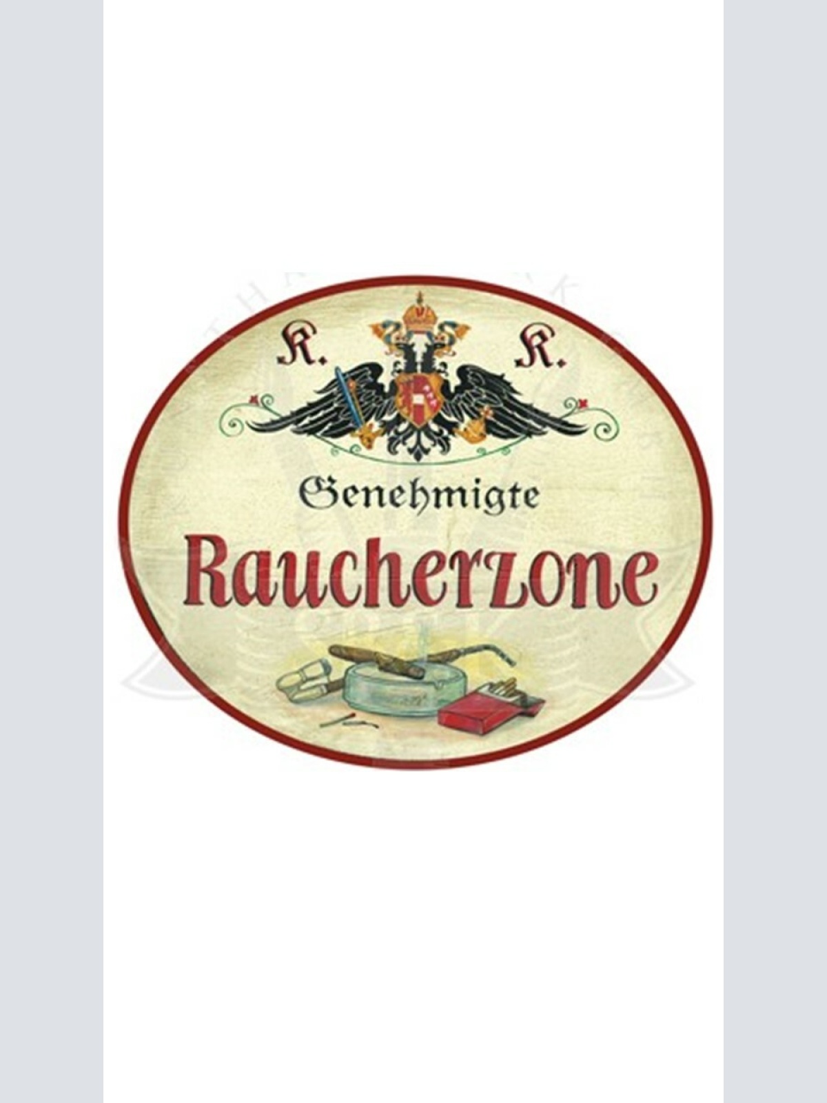 KuK Nostalgie Holzschild "Raucherzone"