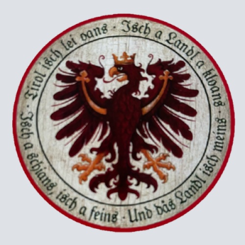 Nostalgie Holzschild Schützenscheibe Tirol Isch Lei Oans Adler Wappen Schild