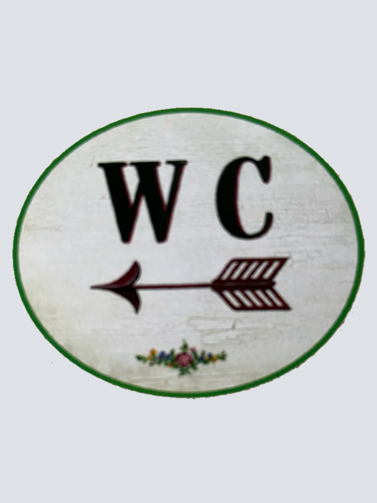 Nostalgie Holzschild WC Links Pfeil Toilette Klo Schild