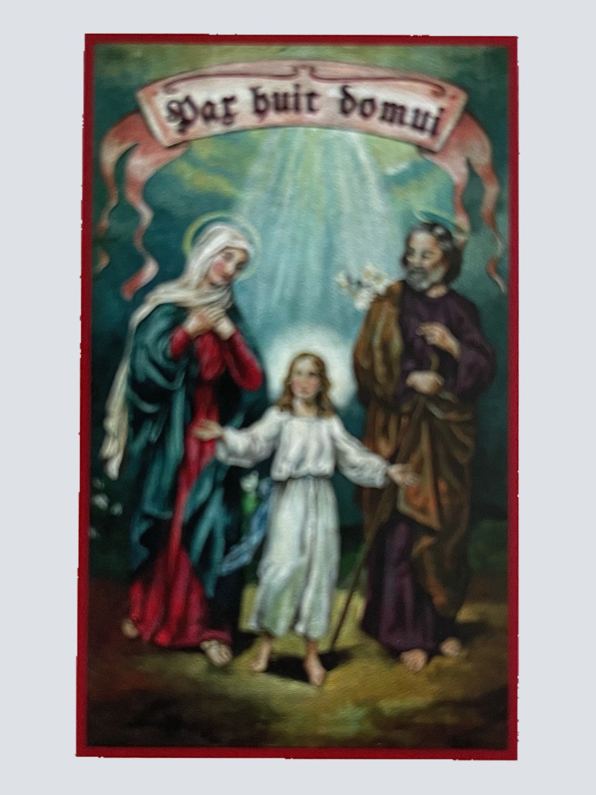 Nostalgie Holzschild Mittelalter Pax Huic Domui Frieden Hause Haus Schild