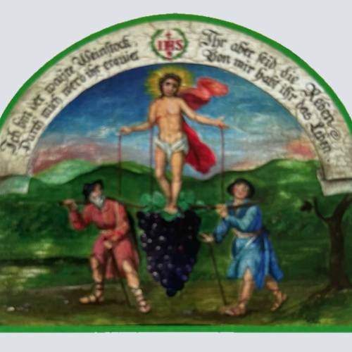 Nostalgie Holzschild Mittelalter Ich Bin Der Wahre Weinstock Kirche Jesus Schild