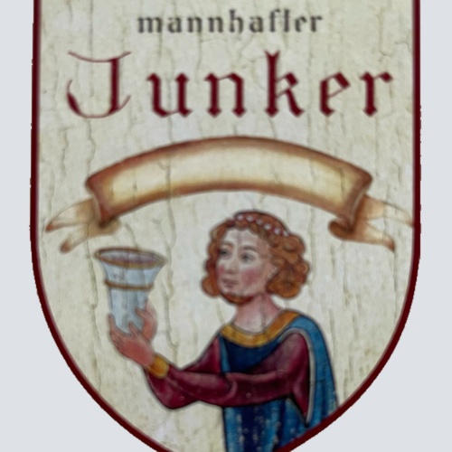 Nostalgie Holzschild Mittelalter Mannhafter Junker Schild