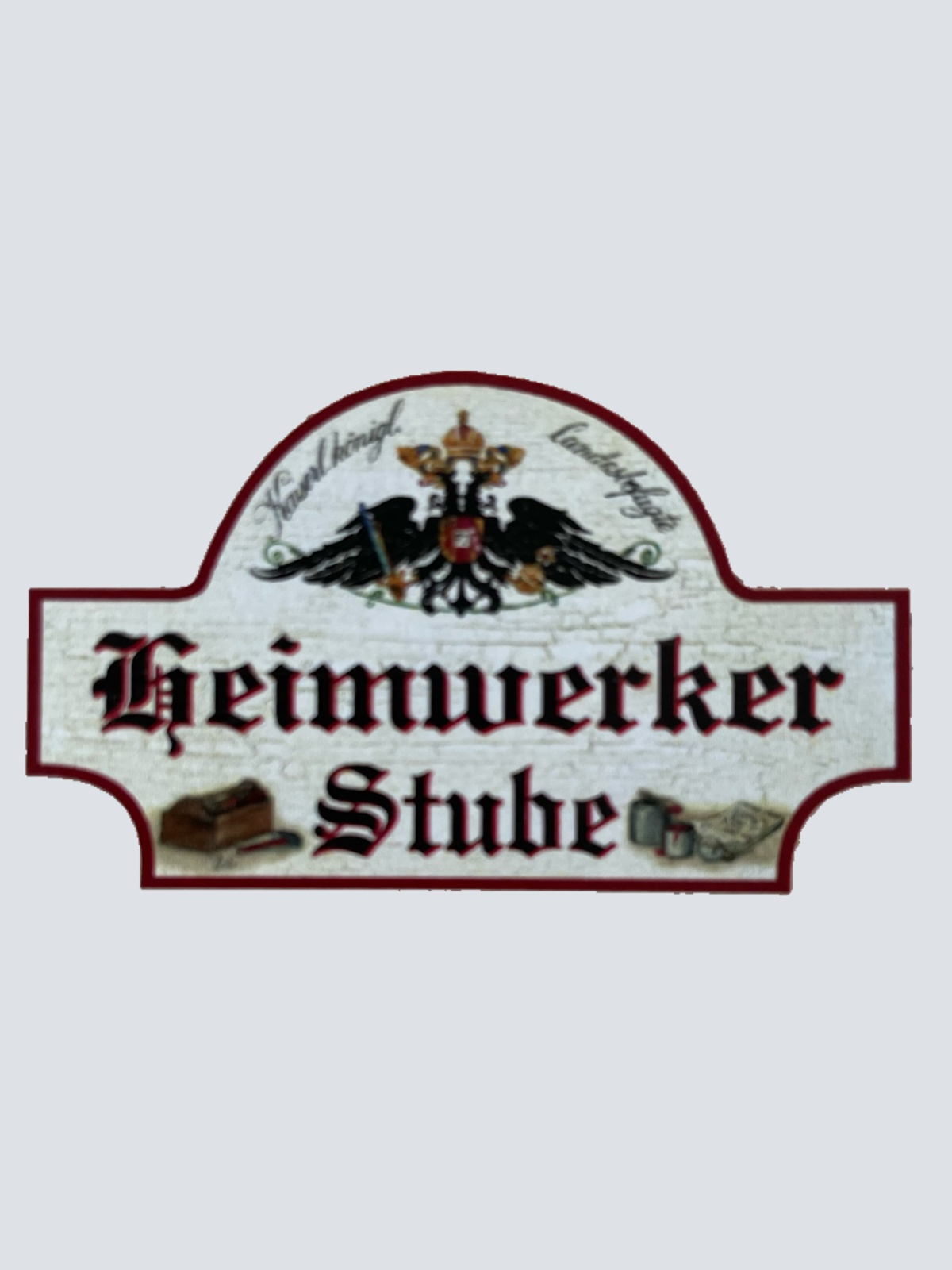 KuK Nostalgie Holzschild Landesbefugte Heimwerker Stube Hobby Raum Schild