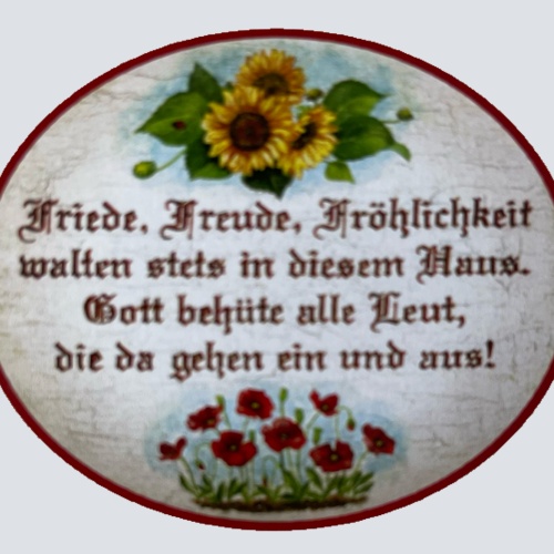 Nostalgie Holzschild Friede Freude Fröhlichkeit Walten In Diesem Haus Schild