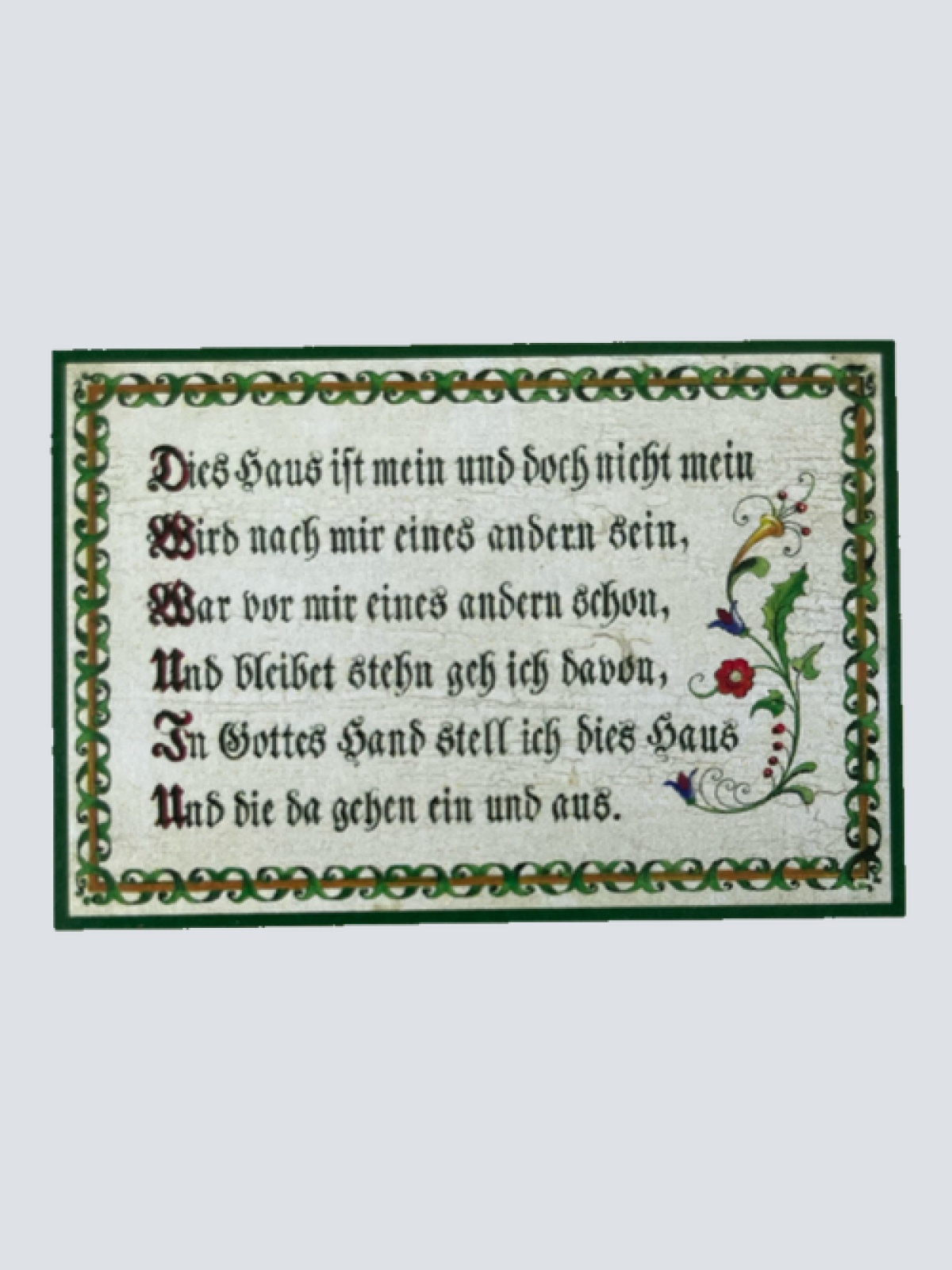 Nostalgie Holzschild Dies Haus Ist Mein & Doch Nicht Mein Gottes Hand Schild