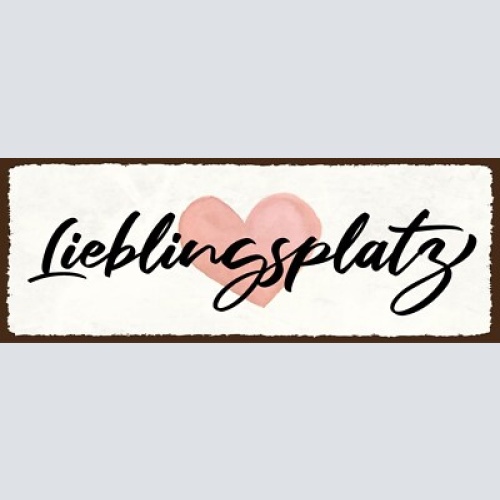 Schild lieblingsplatz stelle stamm platz gast sitzen 27x10 blech od.holz