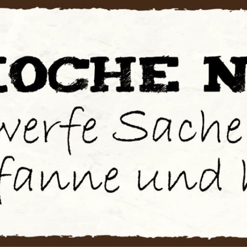 Schild Ich Koche Nicht Ich Werfe Sachen In Die Pfanne & Hoffe 27x10Blech od.Holz