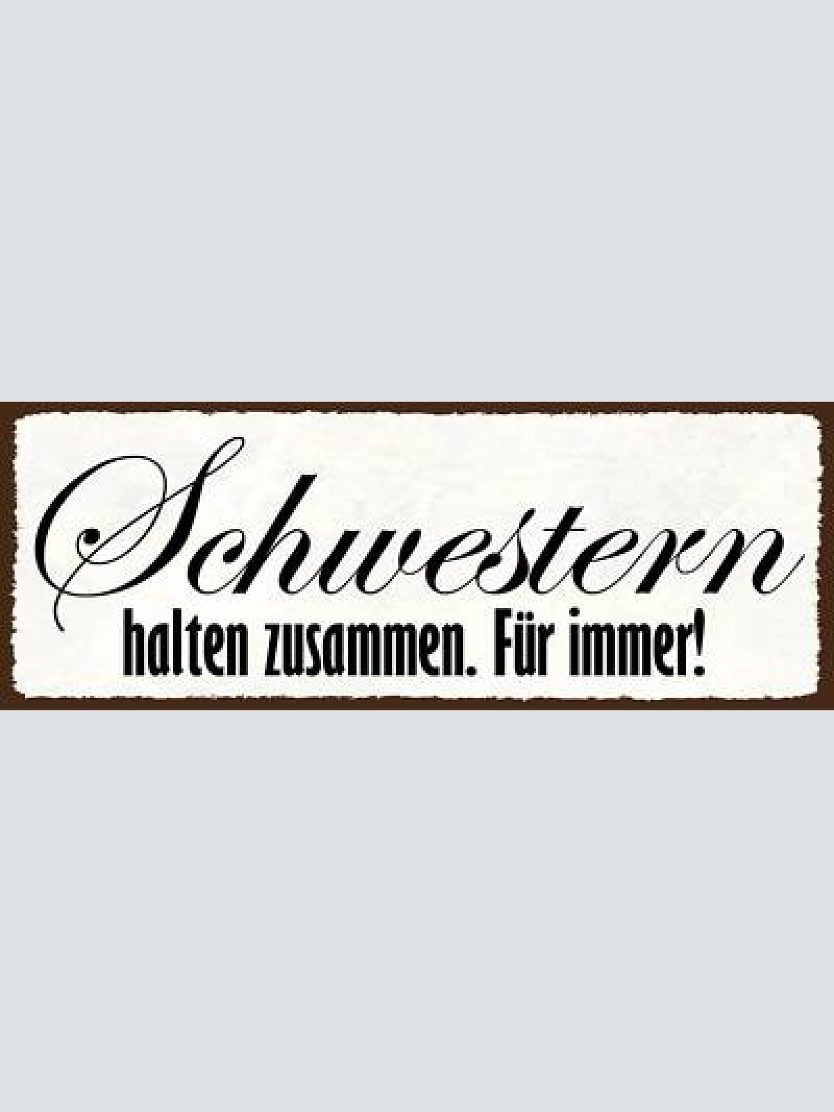 Schild schwestern halten zusammen für immer geschwister 27x10 blech od.holz