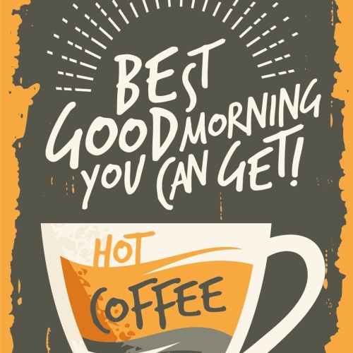 Nostalgie Schild Good Morning Coffee Kaffee 12x18 / 20x30 / 30x40 Blech od. Holz