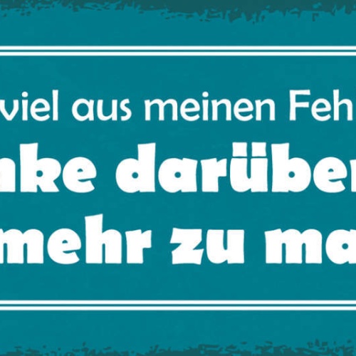 Schild Ich Habe So Viel Aus Meinen Fehlern Gelernt Denke Nach Mehr Zu Machen