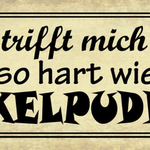 Schild Das Trifft Mich Jetzt So Hart Wie Wackelpudding Weich 27x10 Blech od.Holz