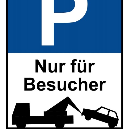 Schild Parkplatz Parken Nur für Besucher 12x18 / 20x30 / 30x40 Blech od. Holz