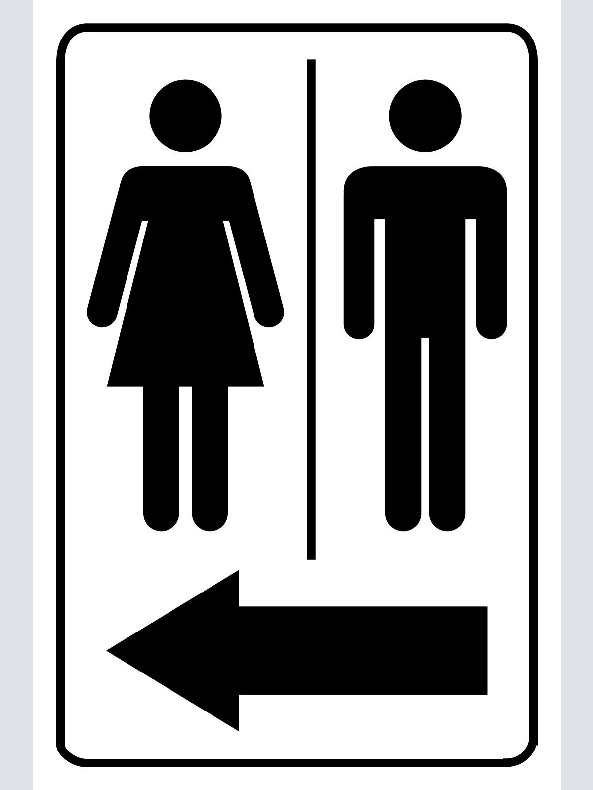 Schild Toilette WC Damen Herren 12x18 / 20x30 / 30x40 Blech od. Holz