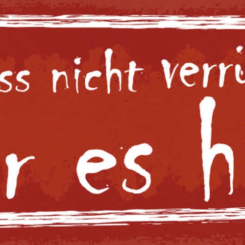 Schild Man Muss Nicht Verrückt Sein Aber Es Hilft Leben 27x10 Blech od.Holz