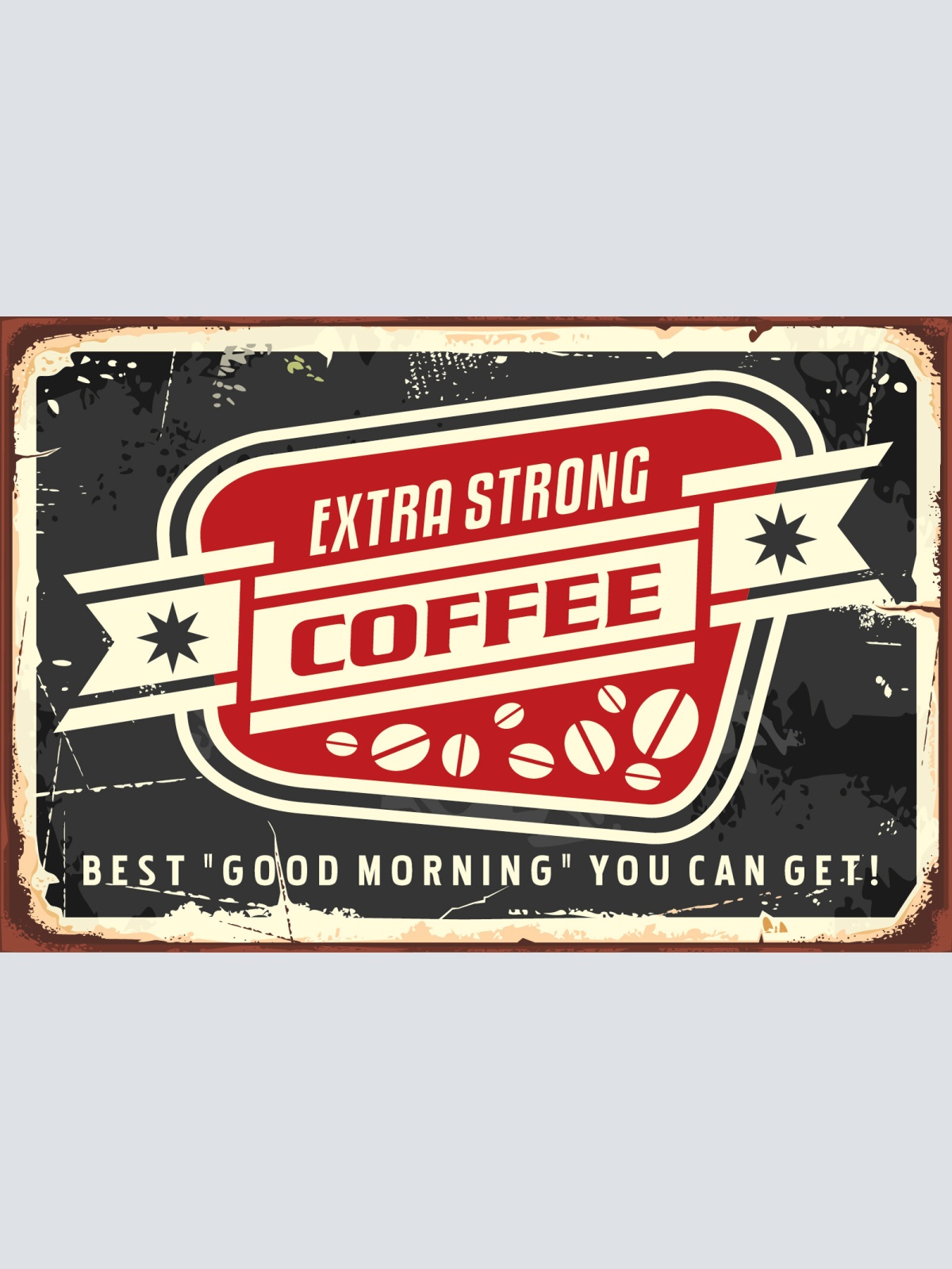 Nostalgie Schild Extra Strong Coffee Kaffee 12x18 / 20x30 / 30x40 Blech od. Holz