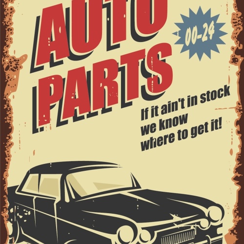 Nostalgie Schild Auto Parts Ersatzteile 12x18 / 20x30 / 30x40 Blech od. Holz