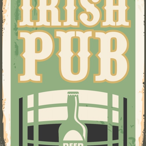 Nostalgie Schild Irish Pub Beer Bier Bar 12x18 / 20x30 / 30x40 Blech od. Holz