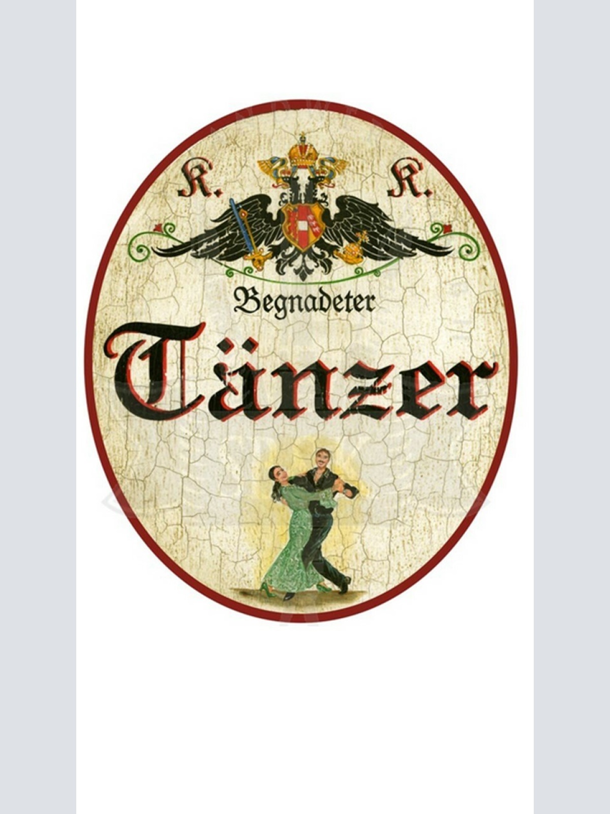 KuK Nostalgie Holzschild "Tänzer"