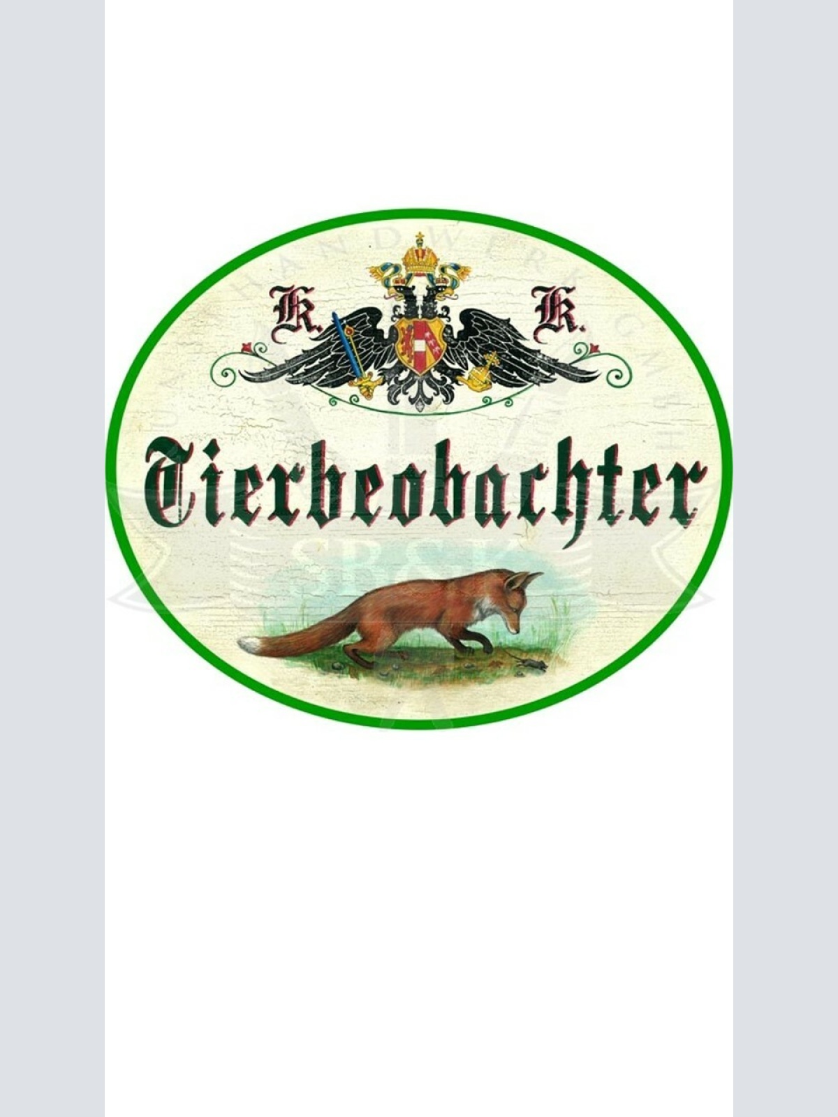KuK Nostalgie Holzschild "Tierbeobachter"