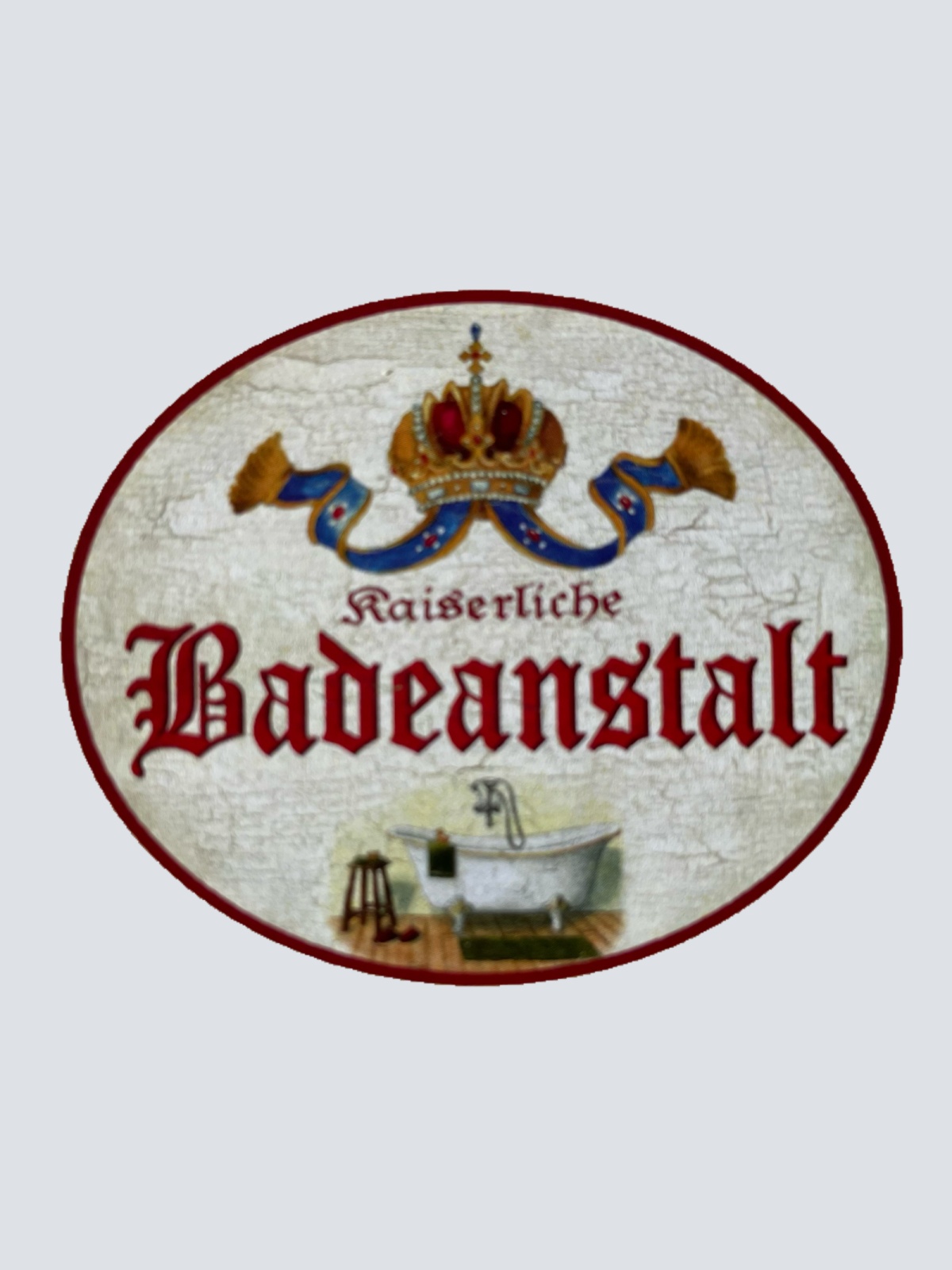 KuK Nostalgie Holzschild Kaiserliche Badeanstalt Badezimmer Badewanne Schild