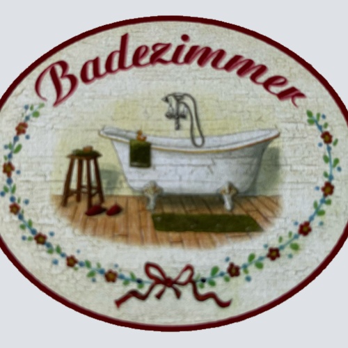 Nostalgie Holzschild Badezimmer Bad Badewanne Dusche Baden Duschen Schild