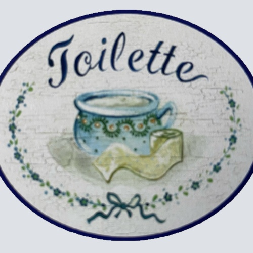 Nostalgie Holzschild Toilette Nachttopf Klopapier WC Klo Schild